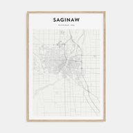 Saginaw Map Portrait Poster