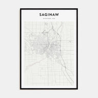 Saginaw Map Portrait Poster
