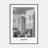 Saginaw Portrait B&W Poster