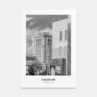 Saginaw Portrait B&W Poster