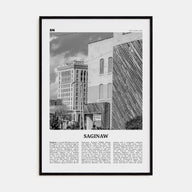 Saginaw Travel B&W Poster