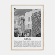 Saginaw Travel B&W Poster
