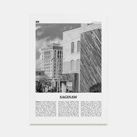 Saginaw Travel B&W Poster