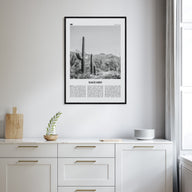 Saguaro National Park Travel B&W Poster