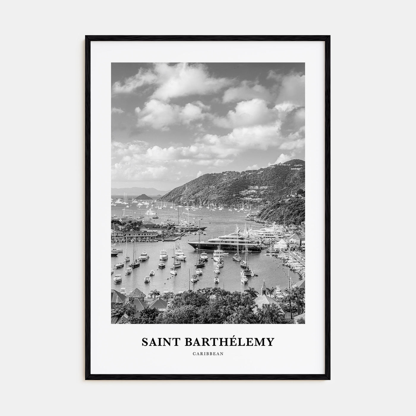 Saint Barthélemy Portrait B&W Poster
