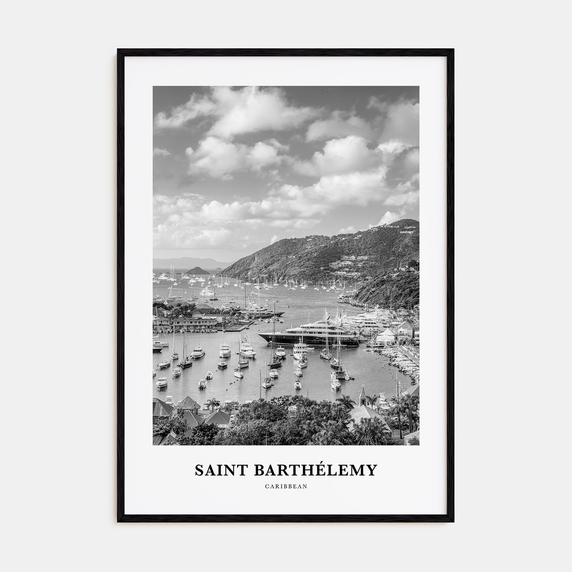 Saint Barthélemy Portrait B&W Poster