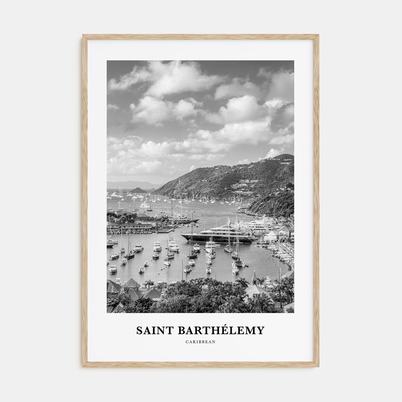 Saint Barthélemy Portrait B&W Poster