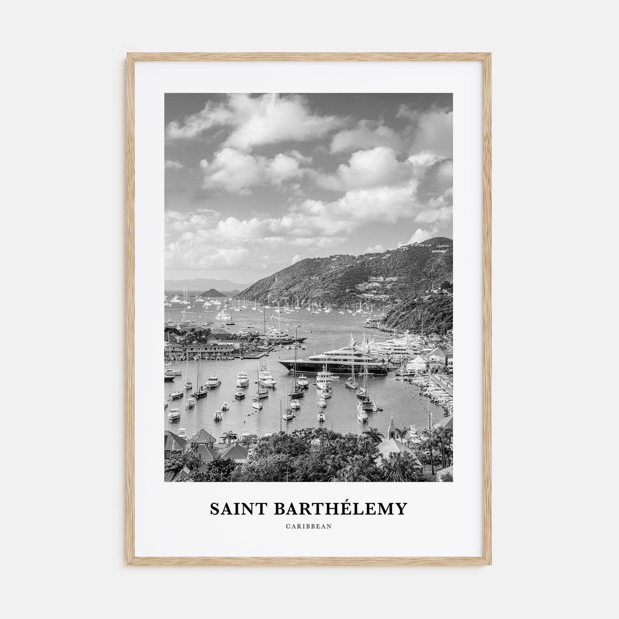 Saint Barthélemy Portrait B&W Poster