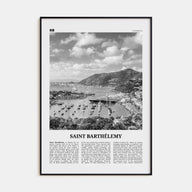 Saint Barthélemy Travel B&W Poster