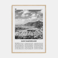 Saint Barthélemy Travel B&W Poster