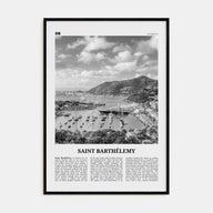 Saint Barthélemy Travel B&W Poster