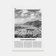 Saint Barthélemy Travel B&W Poster