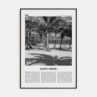 Saint Croix Travel B&W Poster