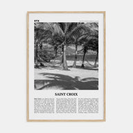 Saint Croix Travel B&W Poster