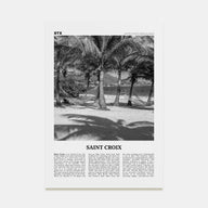 Saint Croix Travel B&W Poster