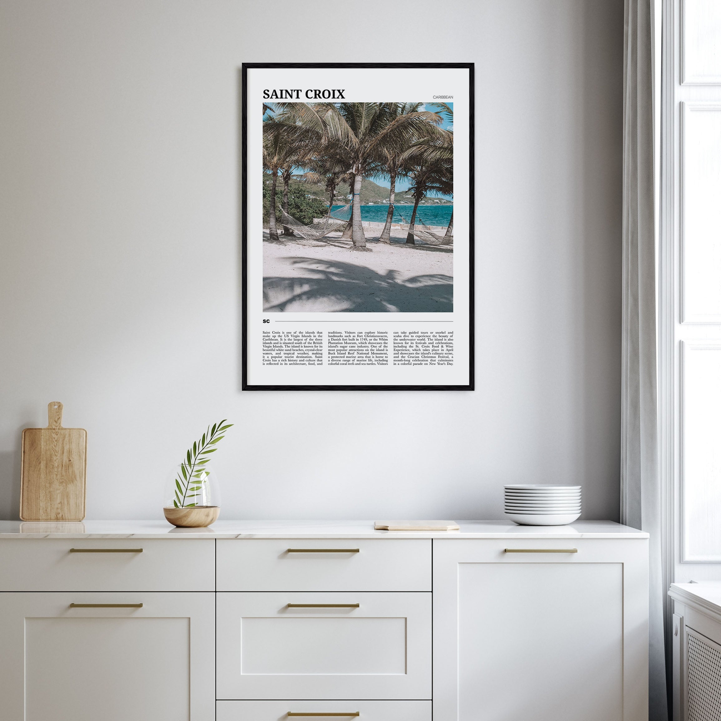 Saint Croix Travel Color Poster