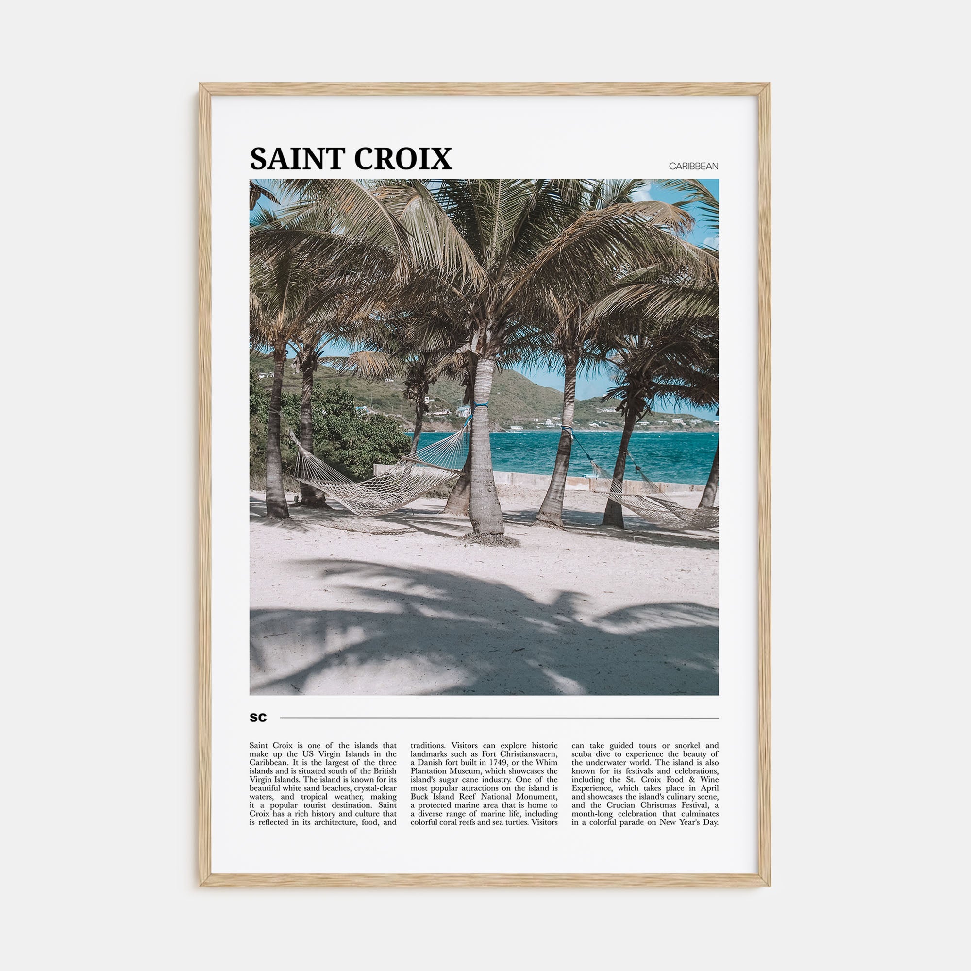 Saint Croix Travel Color Poster