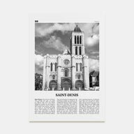 Saint-Denis Travel B&W Poster