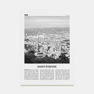 Saint-Étienne Travel B&W Poster