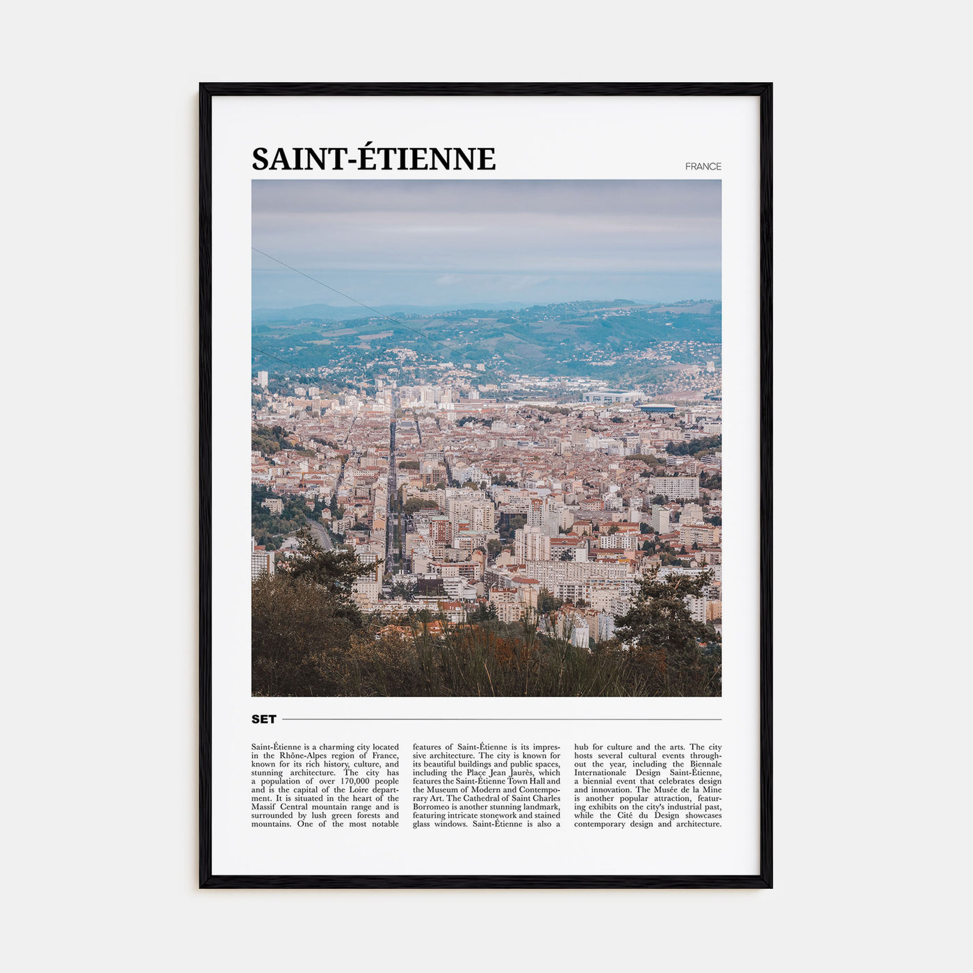 Saint-Étienne Travel Color Poster