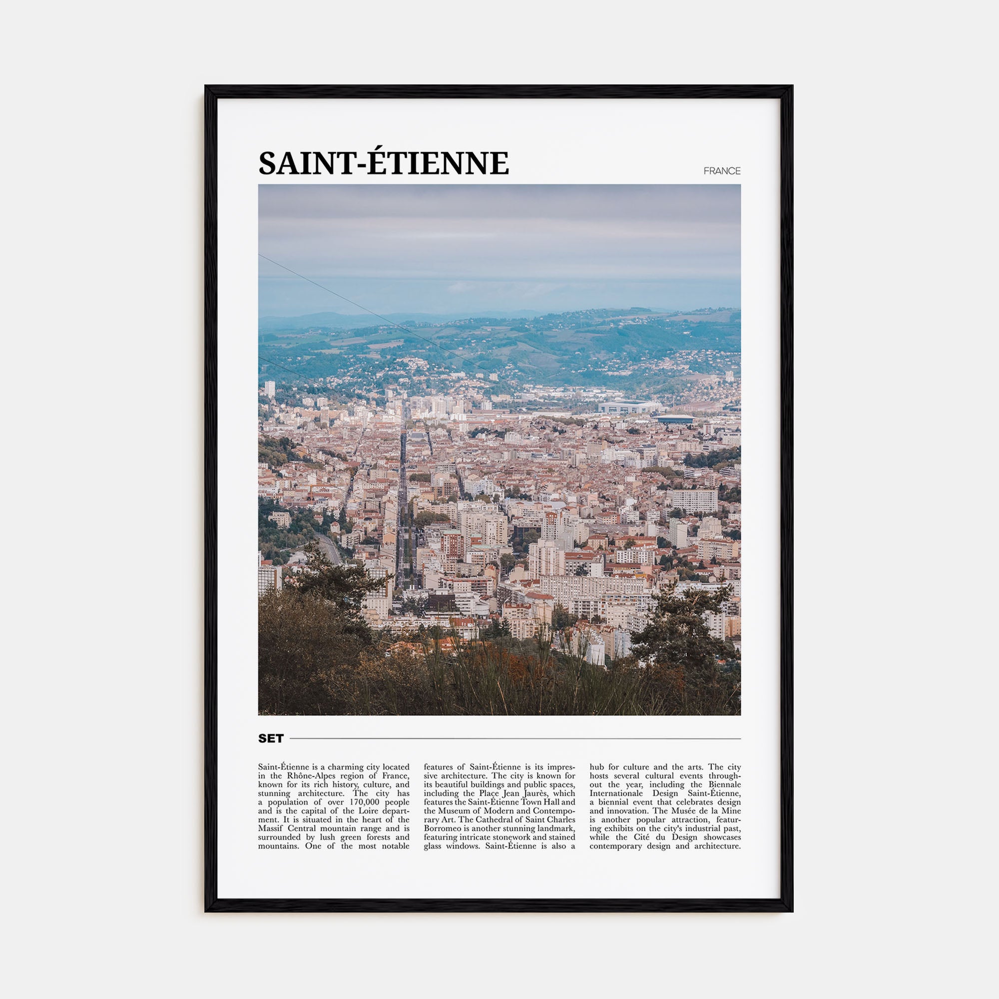 Saint-Étienne Travel Color Poster