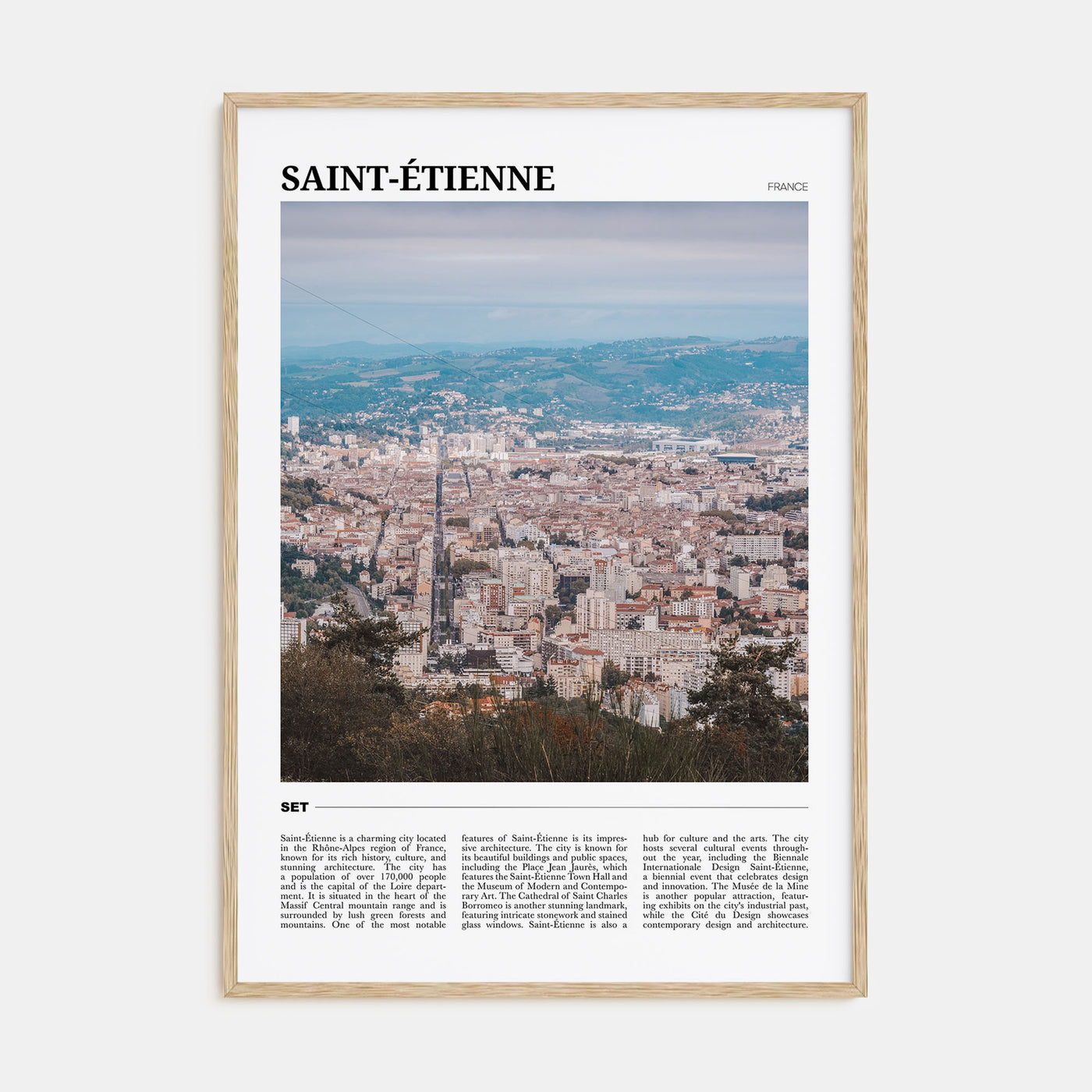 Saint-Étienne Travel Color Poster