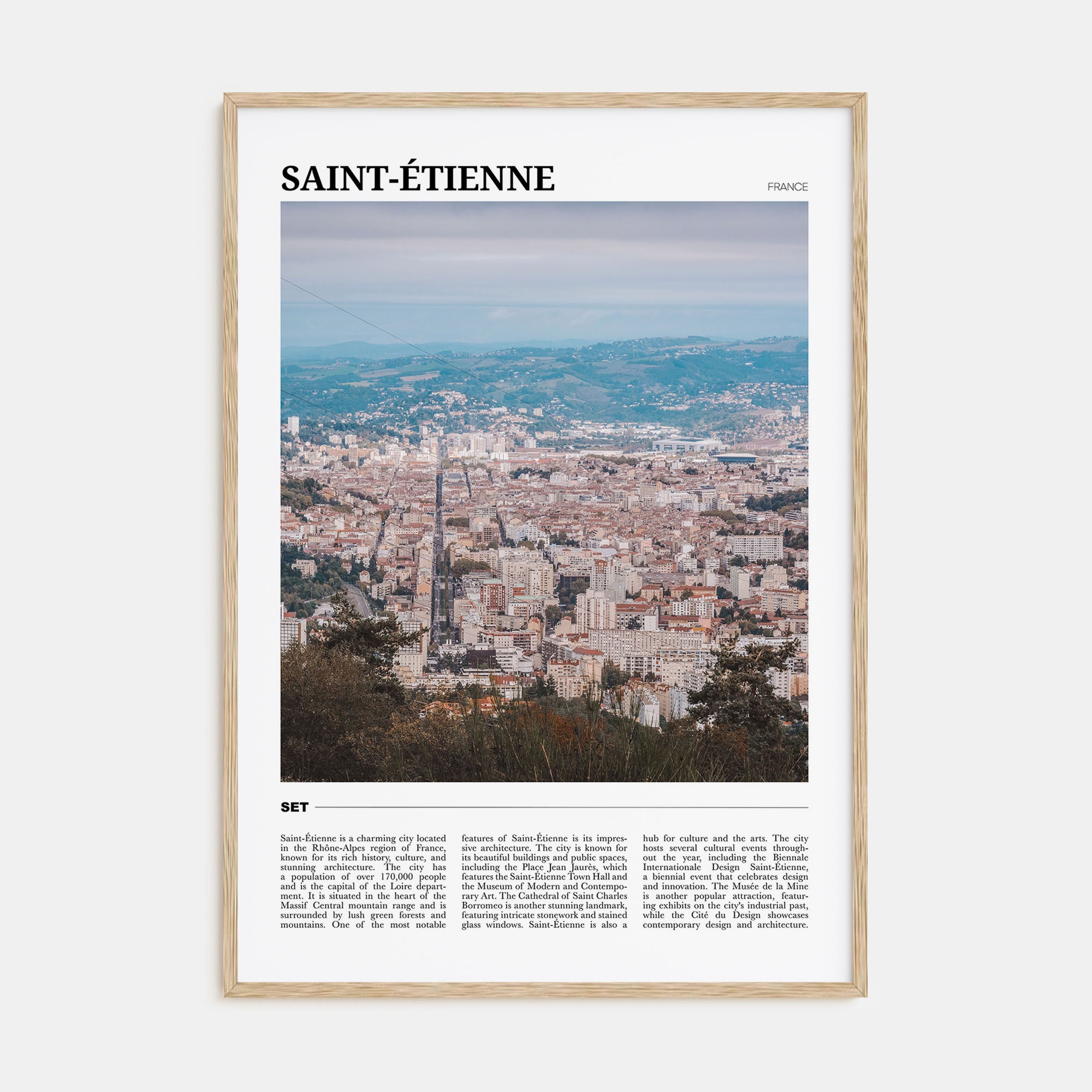 Saint-Étienne Travel Color Poster