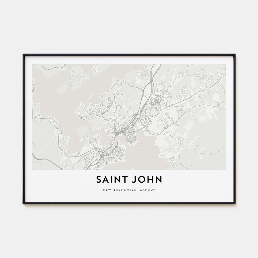 Saint John Map Landscape Poster