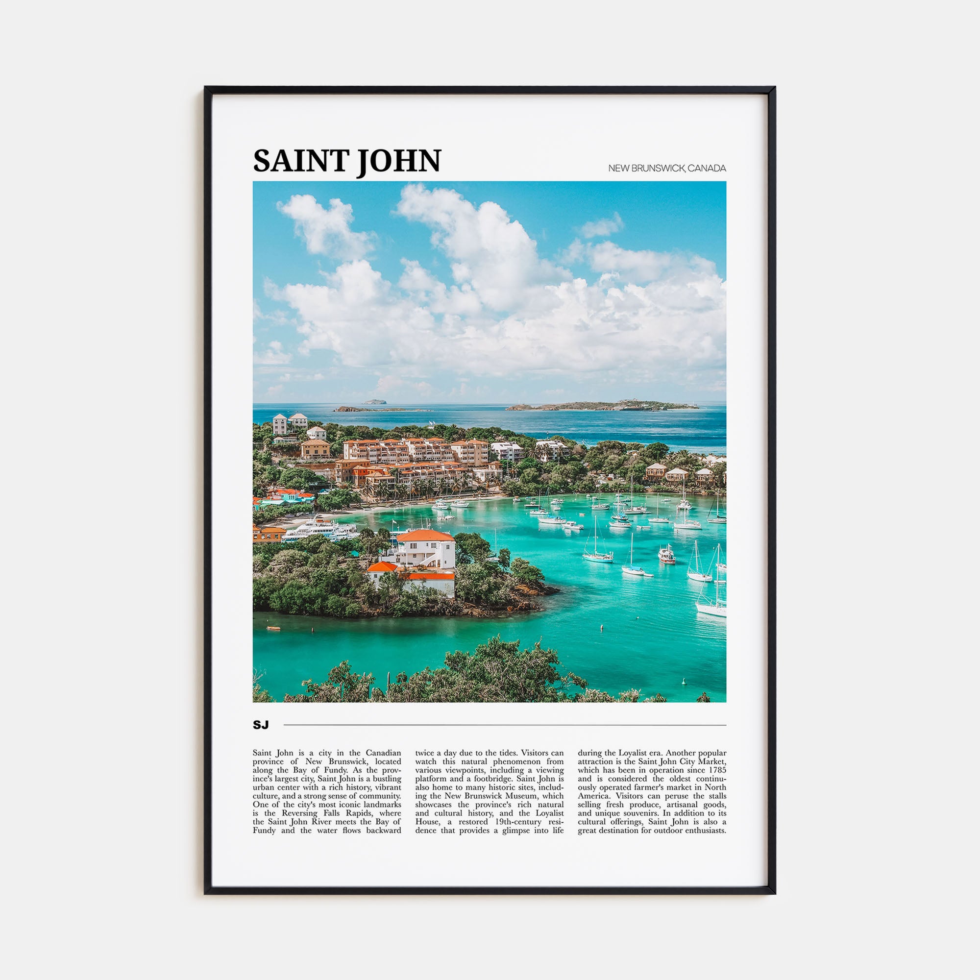 Saint John Travel Color Poster