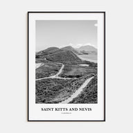 Saint Kitts and Nevis Portrait B&W Poster