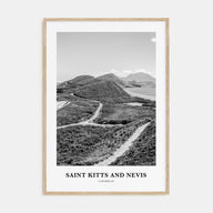 Saint Kitts and Nevis Portrait B&W Poster