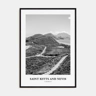 Saint Kitts and Nevis Portrait B&W Poster