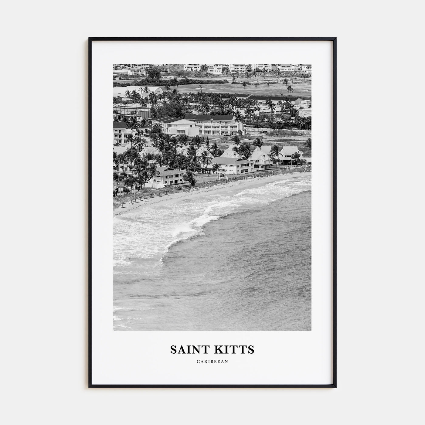 Saint Kitts Portrait B&W Poster