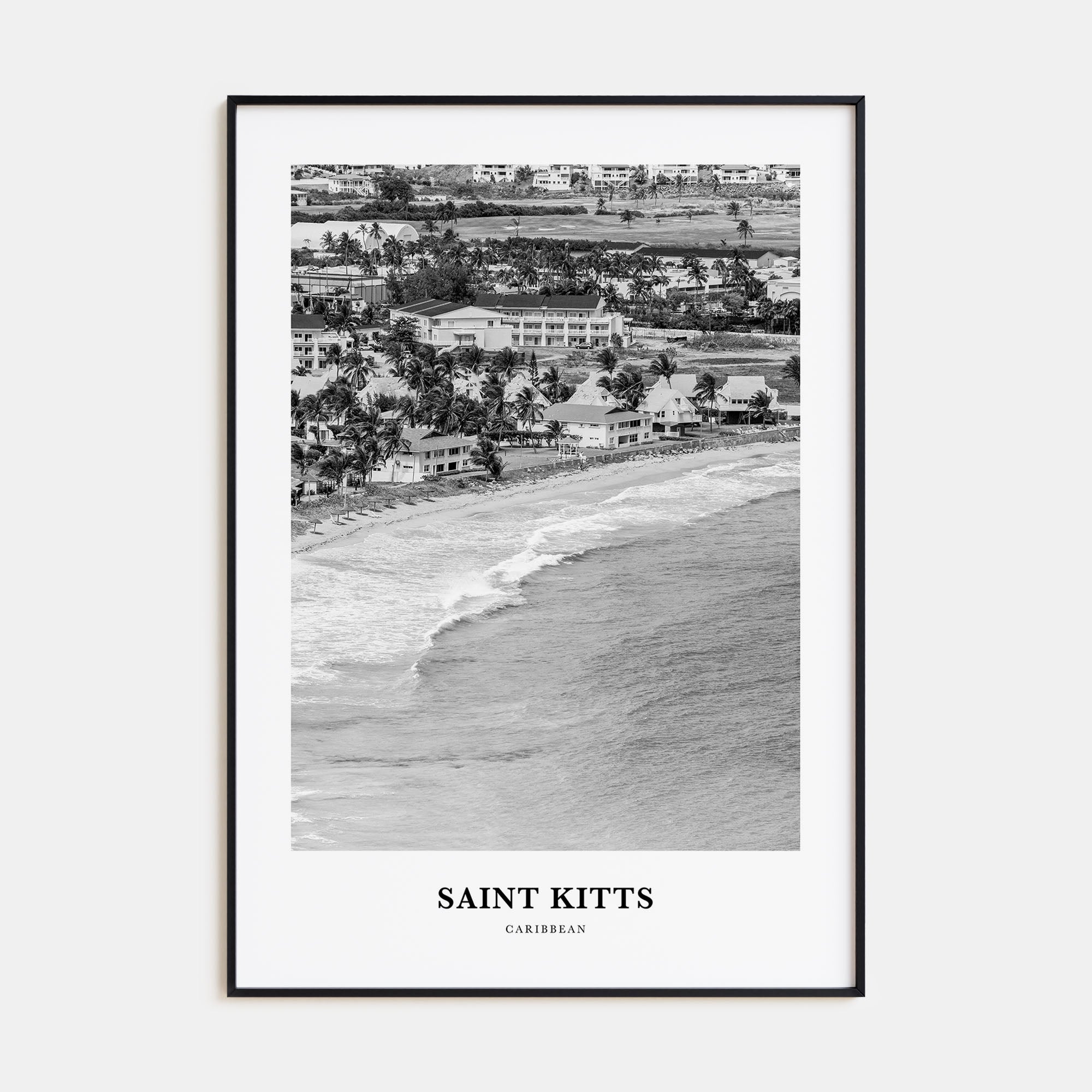 Saint Kitts Portrait B&W Poster
