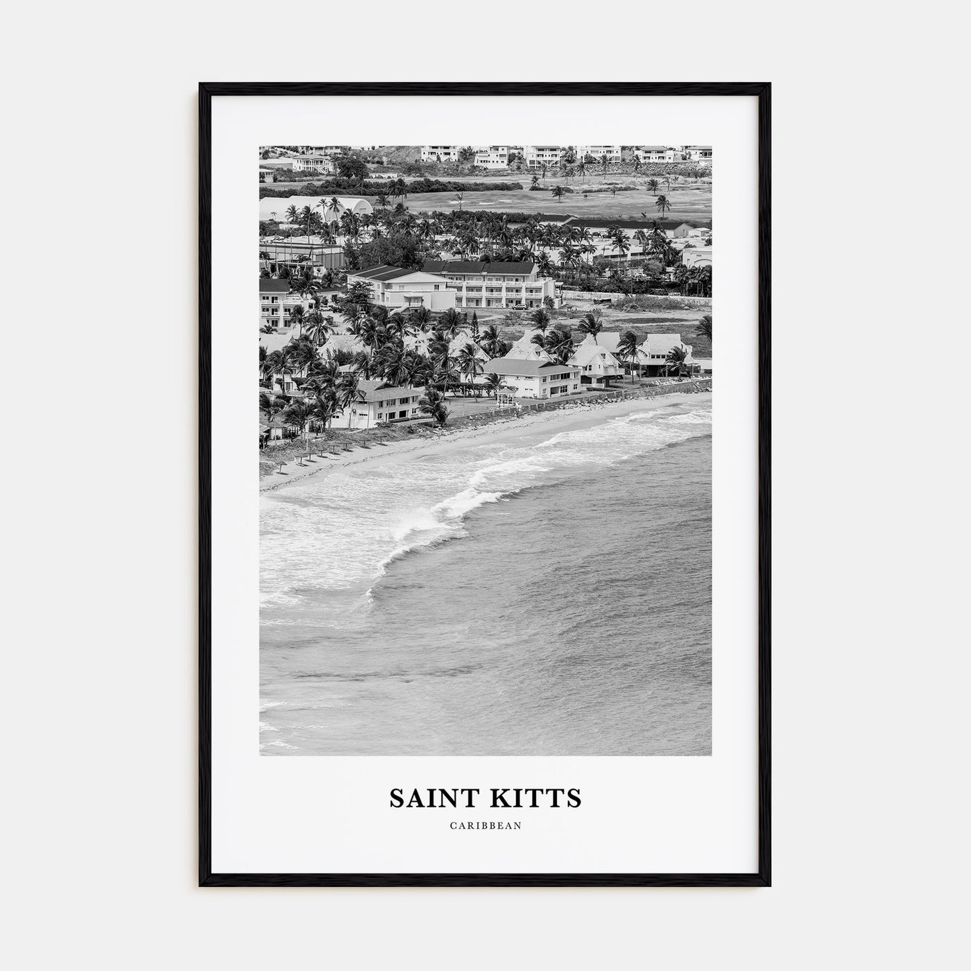 Saint Kitts Portrait B&W Poster