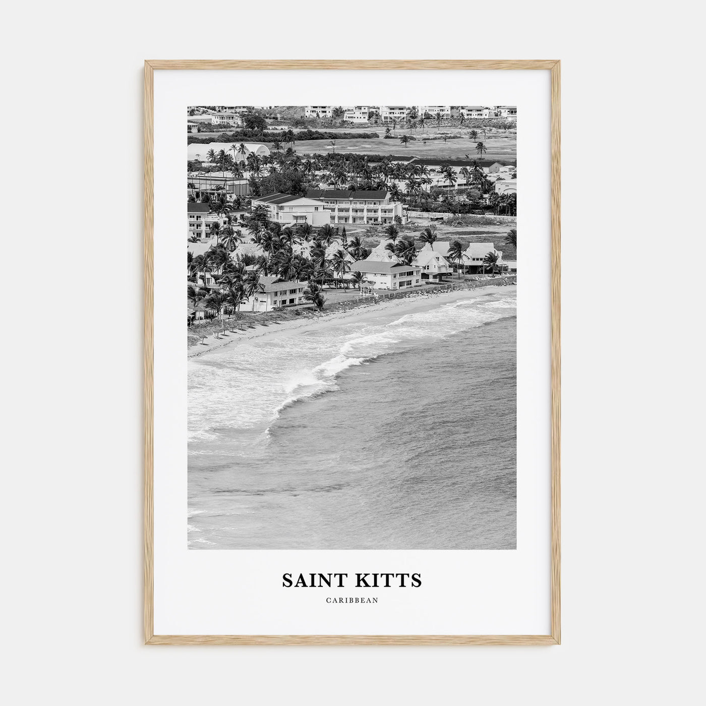 Saint Kitts Portrait B&W Poster