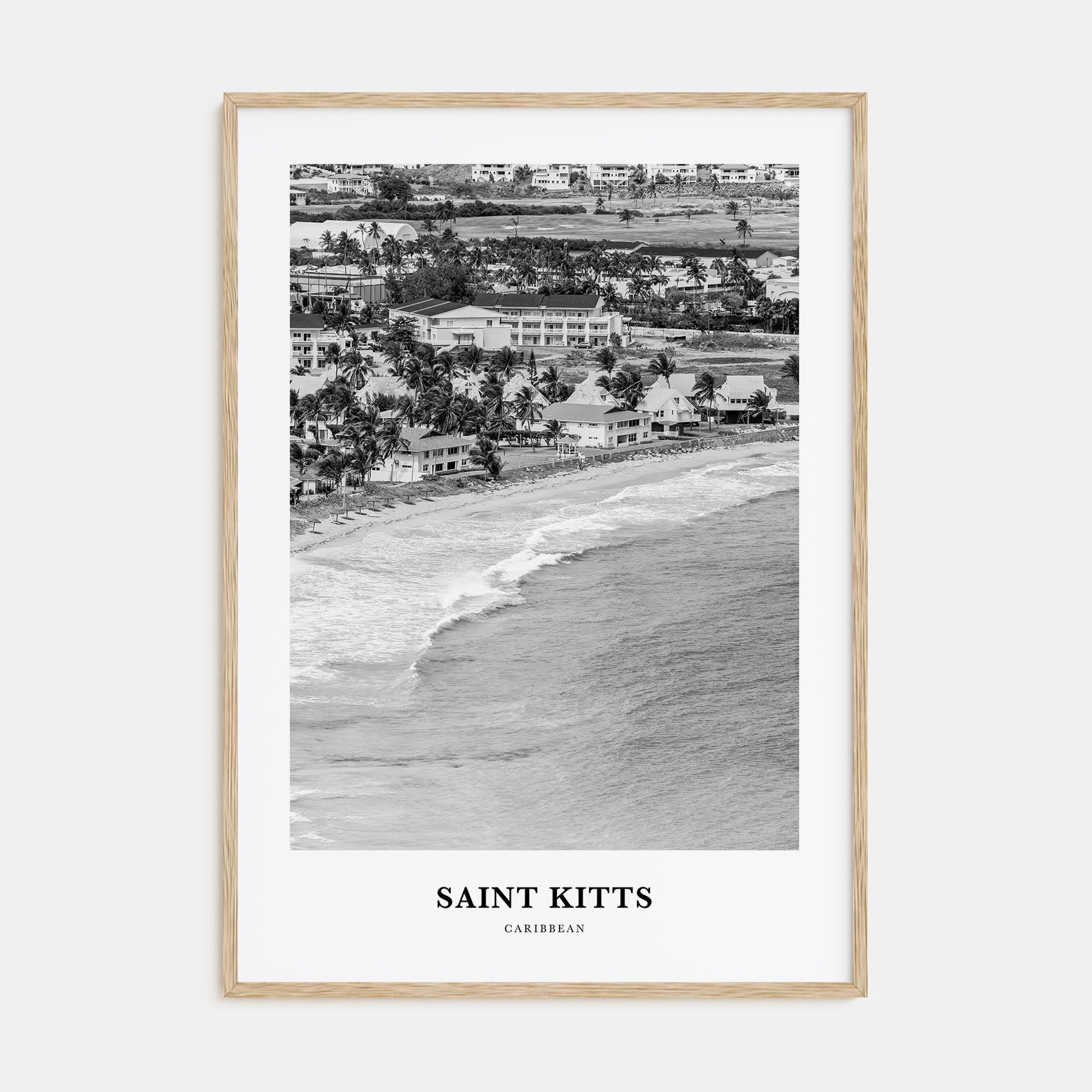 Saint Kitts Portrait B&W Poster