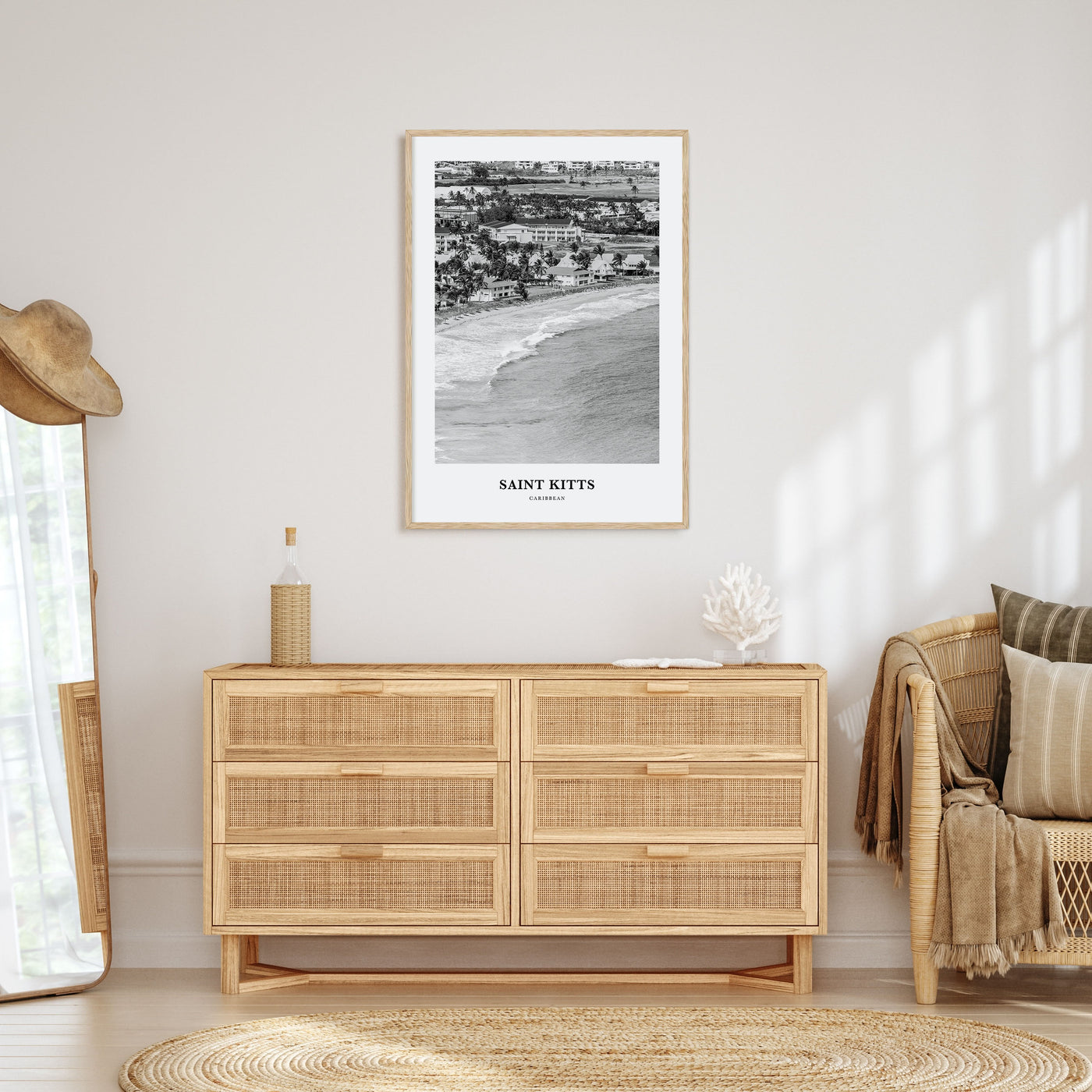 Saint Kitts Portrait B&W Poster