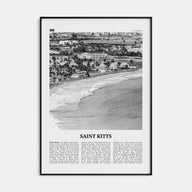 Saint Kitts Travel B&W Poster
