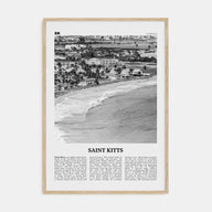 Saint Kitts Travel B&W Poster