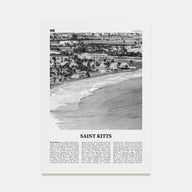 Saint Kitts Travel B&W Poster