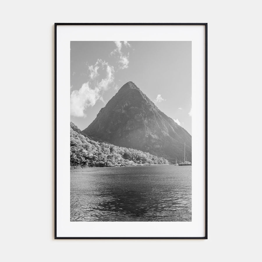 Saint Lucia Photo B&W Poster