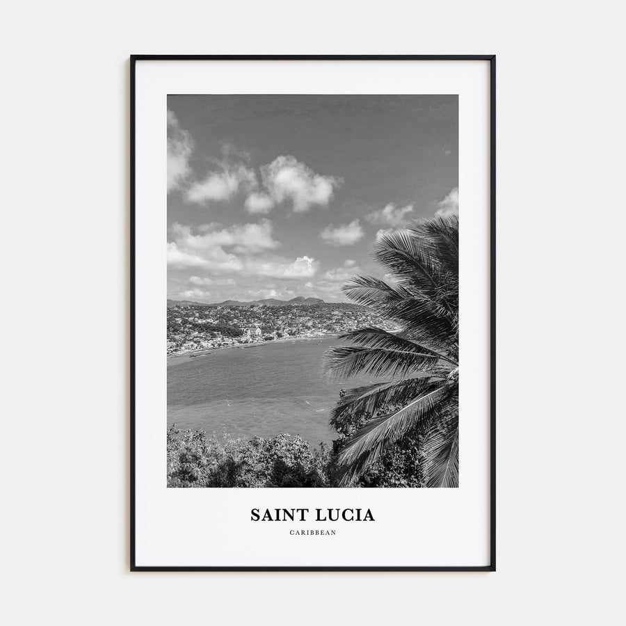 Saint Lucia Portrait B&W Poster