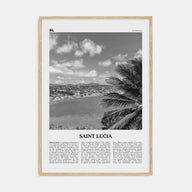 Saint Lucia Travel B&W Poster