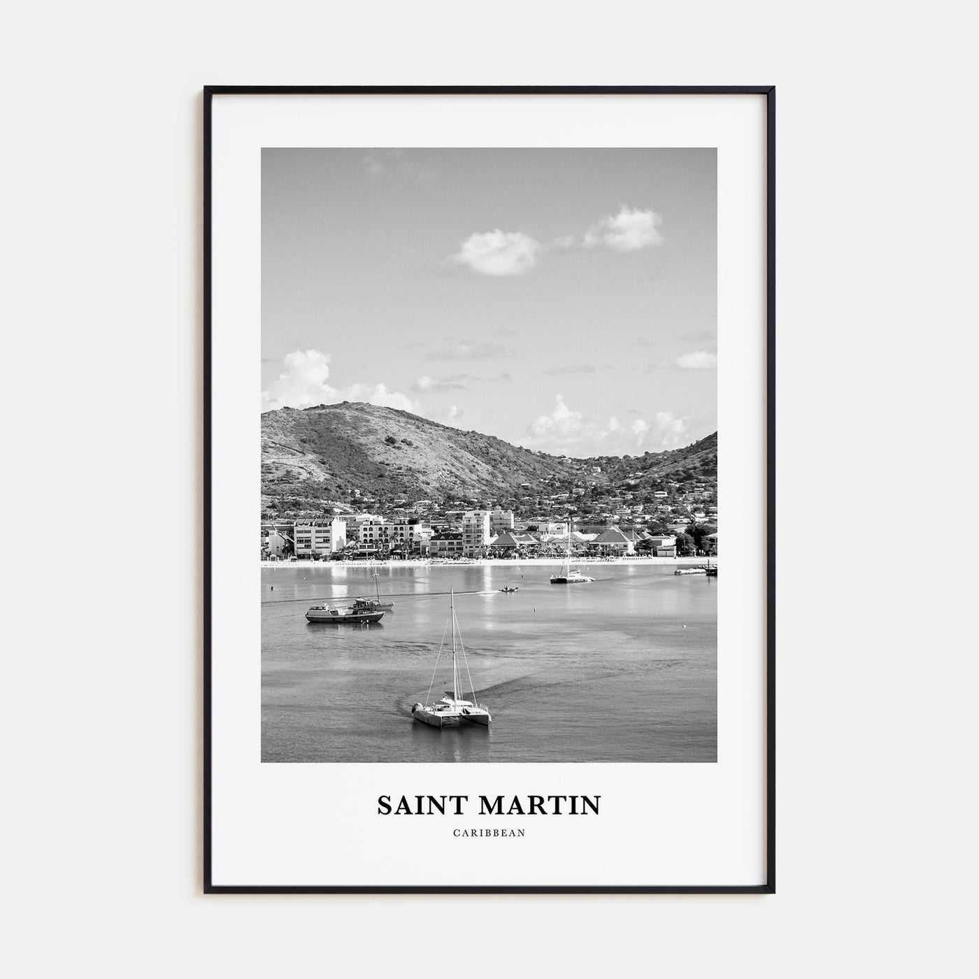 Saint Martin Portrait B&W Poster