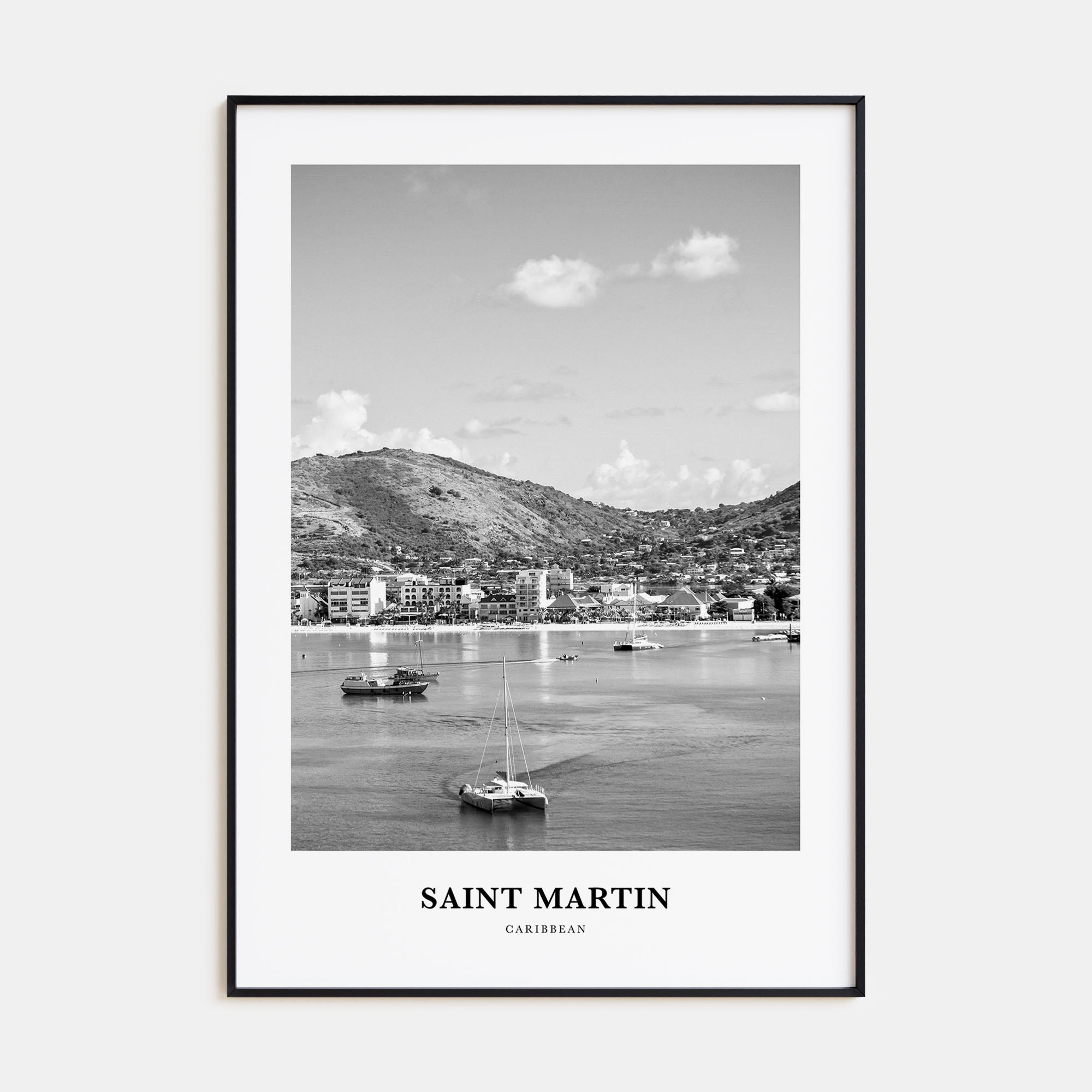 Saint Martin Portrait B&W Poster