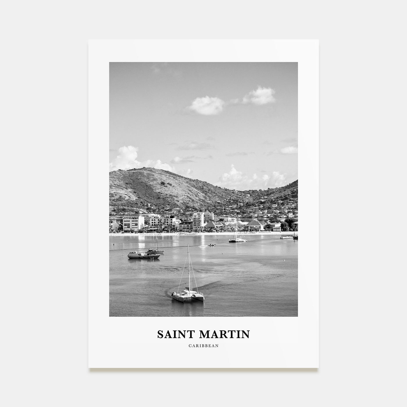 Saint Martin Portrait B&W Poster