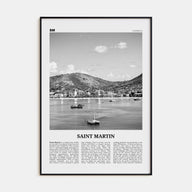 Saint Martin Travel B&W Poster