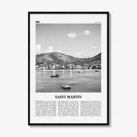 Saint Martin Print Black and White, Saint Martin Wall Art, Saint Martin Poster, Saint Martin Photo, Saint Martin Wall Décor, Caribbean