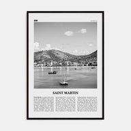 Saint Martin Travel B&W Poster